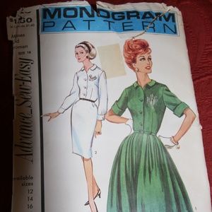 BUNDLE 2 Vintage patterns-shirtwaist& empire dress